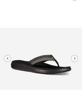 Teva Voya Flip Flops Mens Sz 13 Slip On Sandals Vori Black Grey Thongs Vegan